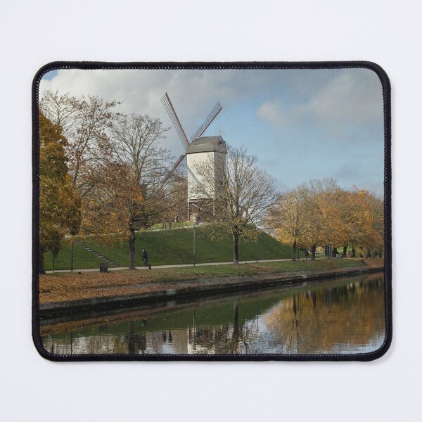Item preview, Bruges Windmills Autumn Reflections designed and sold by Imladris01.