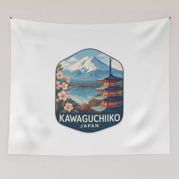Item preview, Kawaguchiko – Cherry Blossoms by the Lake at Sunset designed and sold by Aryabek.