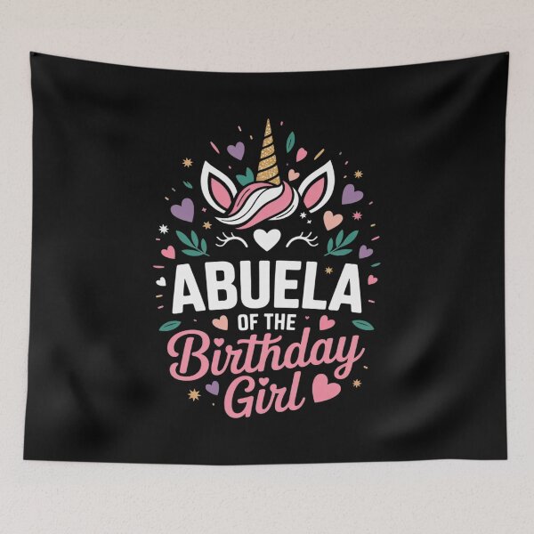 Item preview, Abuela of the birthday girl matching family unicorn party designed and sold by InspiredFoul.