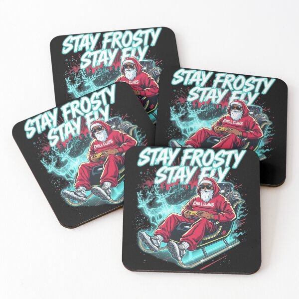 Item preview, Stay Frosty Stay Fly – Chill Claus Cool Santa Gamer Christmas Design designed and sold by PLUSHIWORLDtm.
