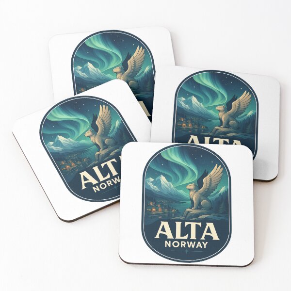 Item preview, Alta – Aurora Over Fjords and Winged Guardian designed and sold by Aryabek.