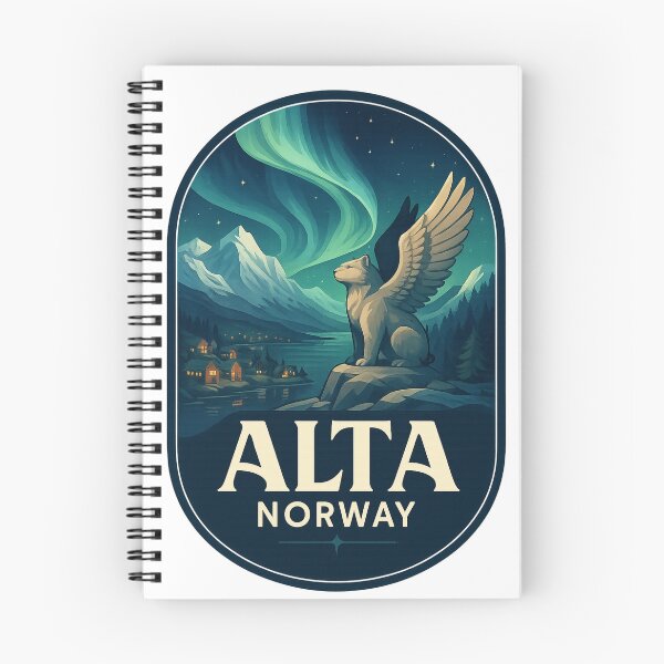 Item preview, Alta – Aurora Over Fjords and Winged Guardian designed and sold by Aryabek.