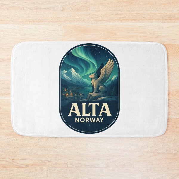 Item preview, Alta – Aurora Over Fjords and Winged Guardian designed and sold by Aryabek.