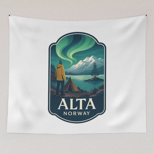Item preview, Alta – Arctic Camping Under the Lights designed and sold by Aryabek.