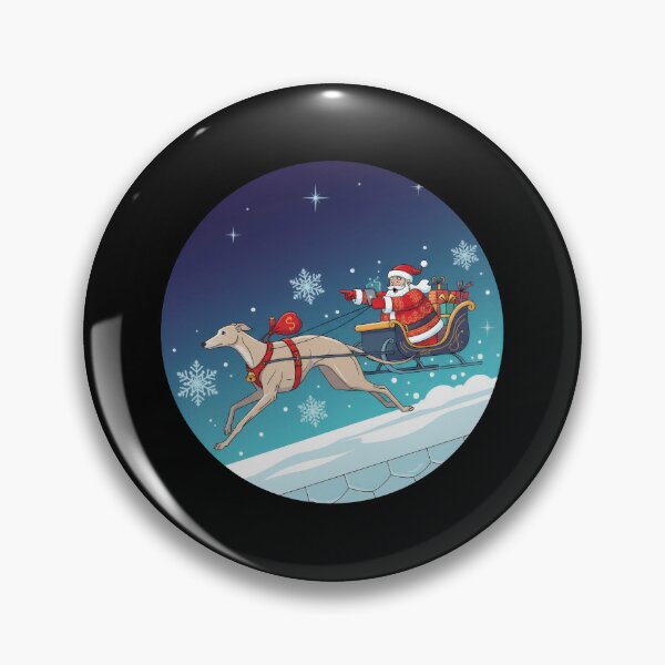 Item preview, Santa Sleigh Pulled by Fast Greyhound Cartoon designed and sold by zoughlal.
