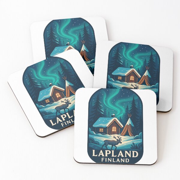 Item preview, Lapland – Cozy Winter Night Beneath the Aurora designed and sold by Aryabek.