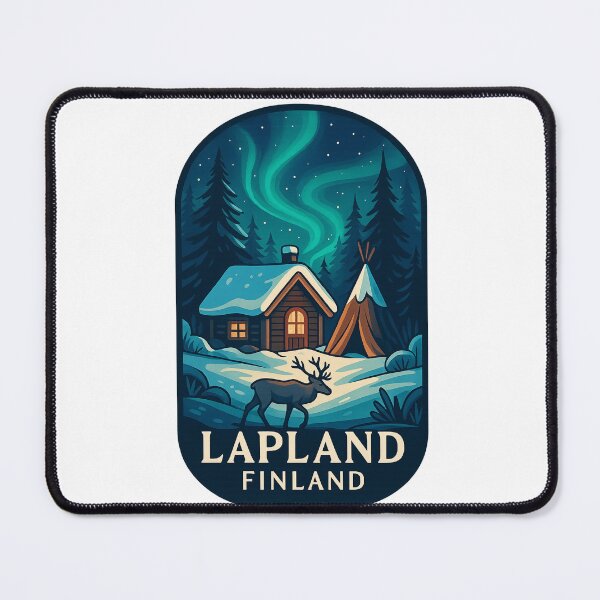 Item preview, Lapland – Cozy Winter Night Beneath the Aurora designed and sold by Aryabek.