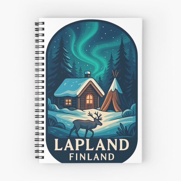 Item preview, Lapland – Cozy Winter Night Beneath the Aurora designed and sold by Aryabek.