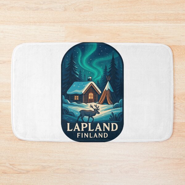 Item preview, Lapland – Cozy Winter Night Beneath the Aurora designed and sold by Aryabek.