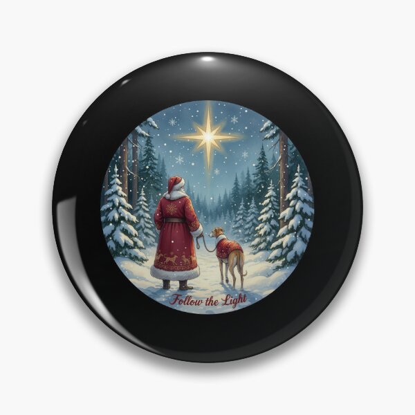 Item preview, Follow the Light Santa and Greyhound North Star designed and sold by zoughlal.