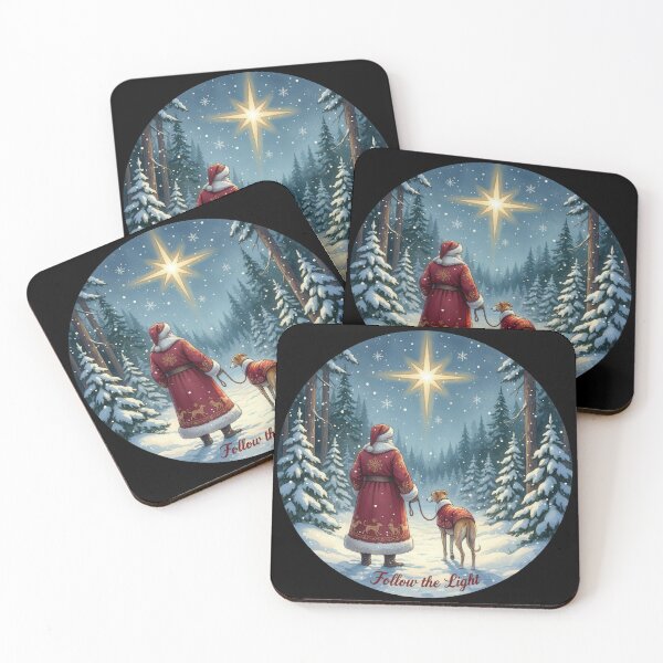 Item preview, Follow the Light Santa and Greyhound North Star designed and sold by zoughlal.