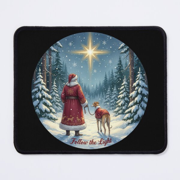 Item preview, Follow the Light Santa and Greyhound North Star designed and sold by zoughlal.