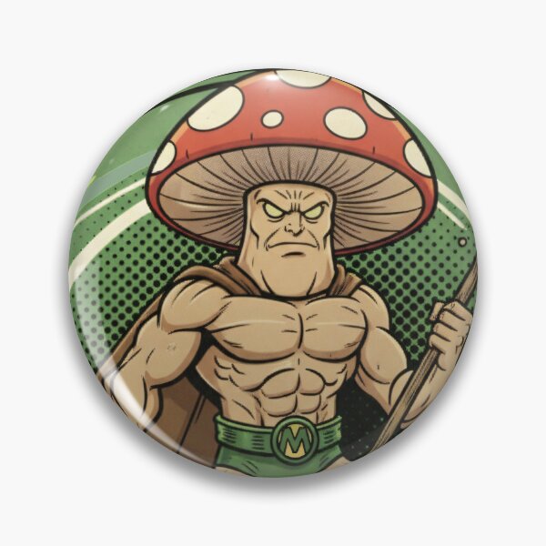 Item preview, The Mystic Mushroom Fungal Force! Retro Comic Book Hero designed and sold by AwesomeBeyondLimits.