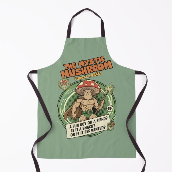 Item preview, The Mystic Mushroom Fungal Force! Retro Comic Book Hero designed and sold by AwesomeBeyondLimits.