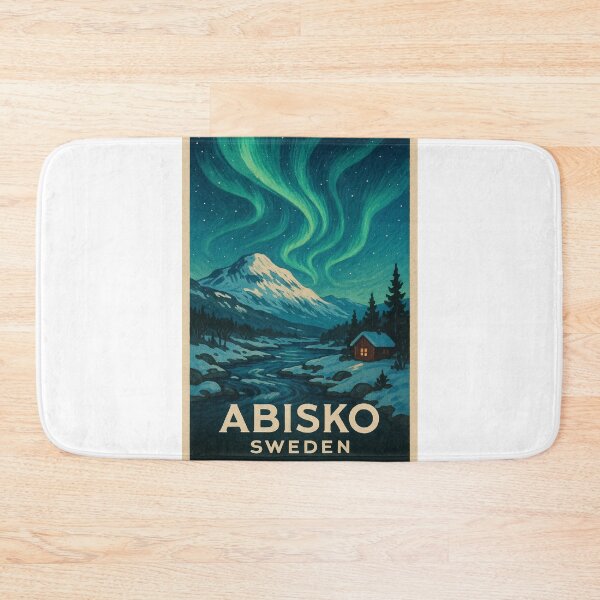 Item preview, Abisko – Winter Night by the River designed and sold by Aryabek.