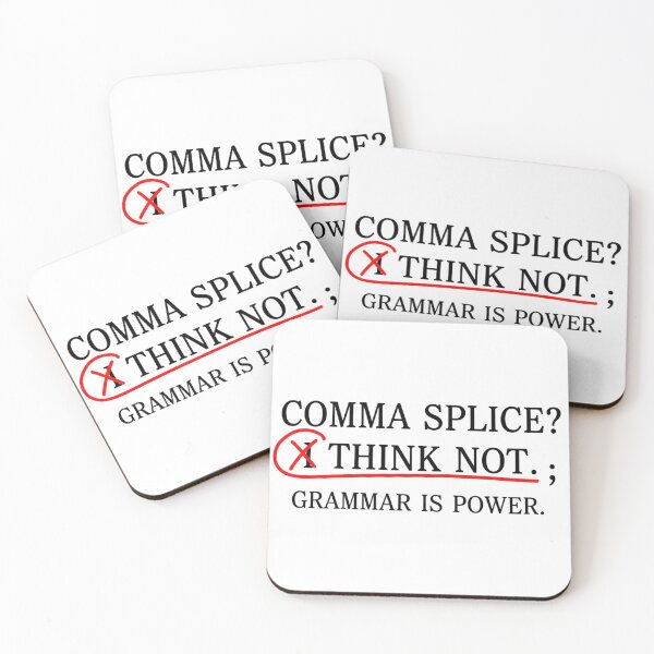 Item preview, Comma Splice I Think Not Shirt, Grammar Is Power Tee, English Teacher Grammar Humor Design designed and sold by Rida Faiz.
