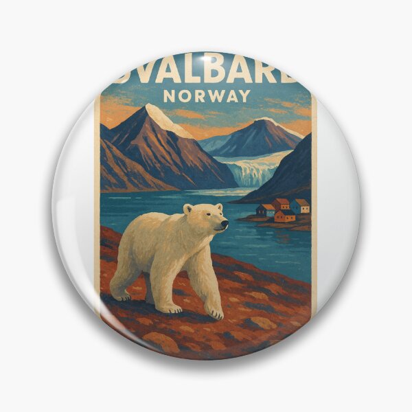 Item preview, Svalbard – Polar Bear Above Glacier Fjord designed and sold by Aryabek.