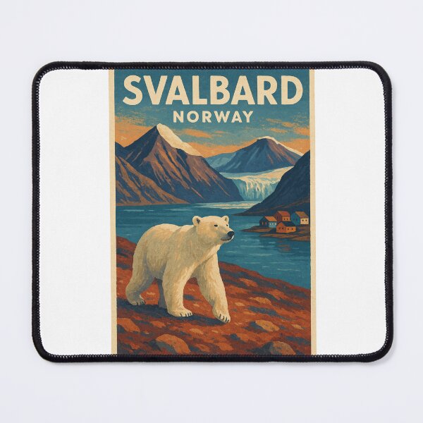 Item preview, Svalbard – Polar Bear Above Glacier Fjord designed and sold by Aryabek.