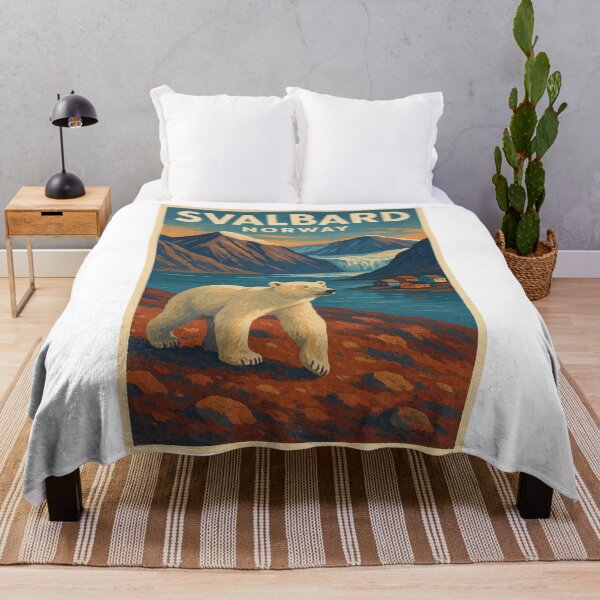 Item preview, Svalbard – Polar Bear Above Glacier Fjord designed and sold by Aryabek.