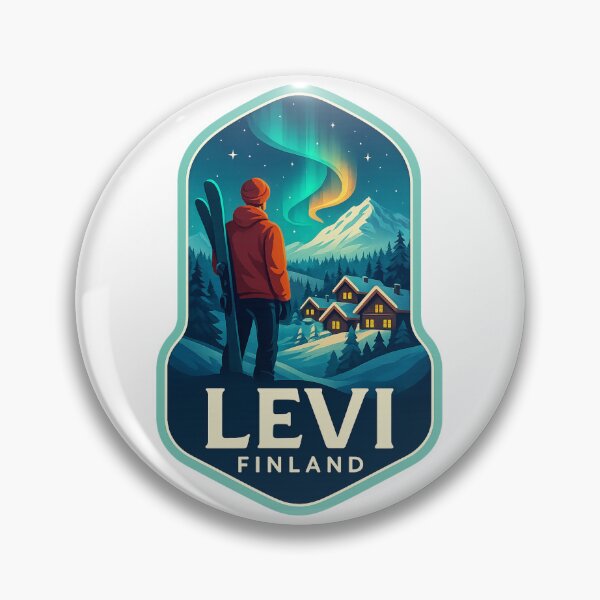 Item preview, Levi – Ski Village Under the Northern Lights designed and sold by Aryabek.
