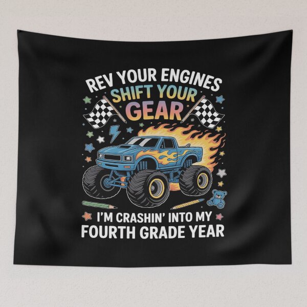 Item preview, Rev Your Engines Truck For Fourth Graders designed and sold by DetroitMug.