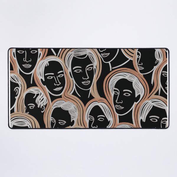 Item preview, Interconnected Faces Mosaic Throw Blanket & Pillow Cover - Diverse Expressions & Serene Smiles designed and sold by ZyxDes.