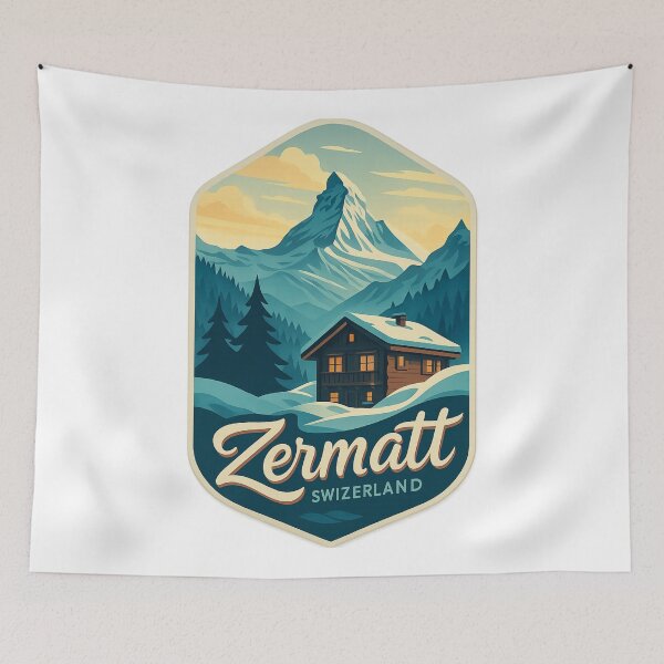 Item preview, Zermatt – Winter Chalet Beneath the Matterhorn designed and sold by Aryabek.