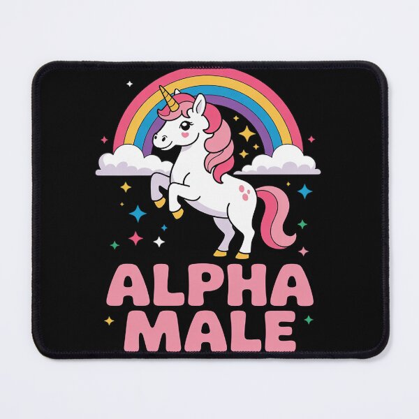 Item preview, Alpha Male Unicorn Sarcastic Ironic Weird Y2K Humor designed and sold by InspiredFoul.