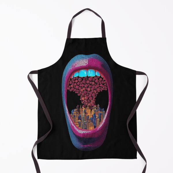 Item preview, Neon City Devourer – Surreal Pop Street Art Urban Mouth Design designed and sold by PLUSHIWORLDtm.