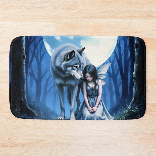Item preview, Moonlit Bond – The Wolf and the Gothic Fairy. designed and sold by nicky2342.