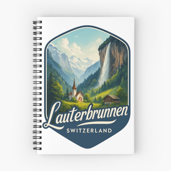 Item preview, Lauterbrunnen – Church and Waterfall Amid Alpine Peaks designed and sold by Aryabek.