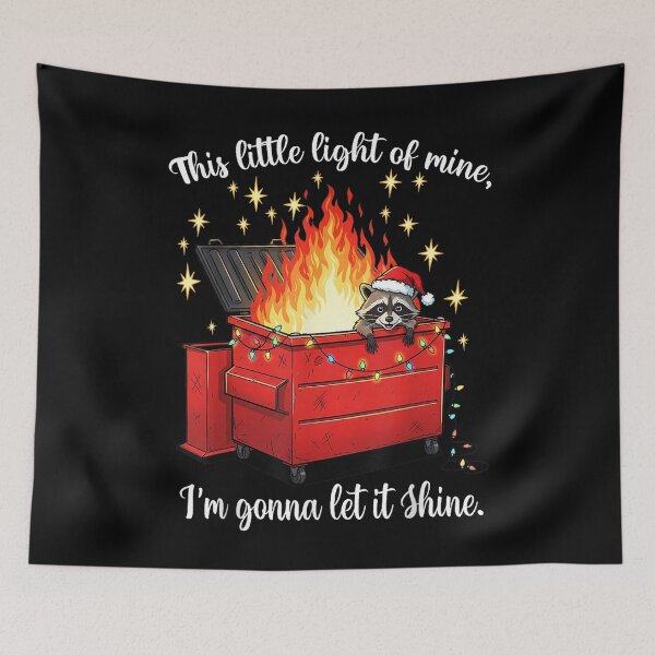 Item preview, Raccoon Dumpster Fire Christmas Lights Funny Raccoon  designed and sold by HappyHedgeTees.