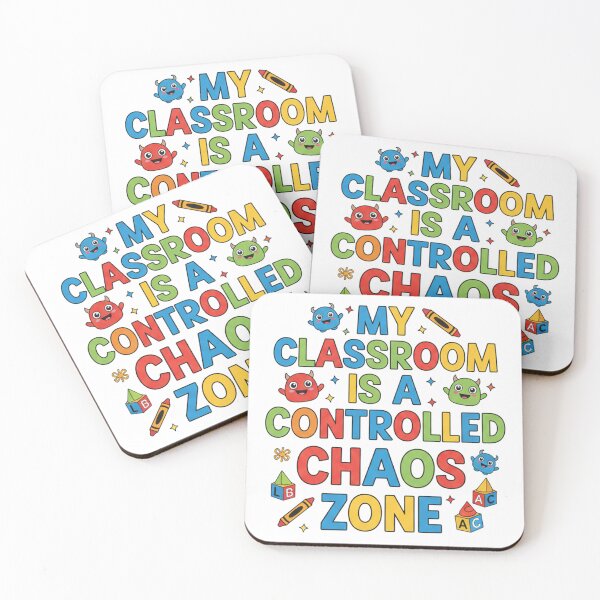 Item preview, My Classroom Is a Controlled Chaos Zone Shirt, Preschool Teacher Humor Tee, Colorful Kindergarten Sensory Design designed and sold by Rida Faiz.
