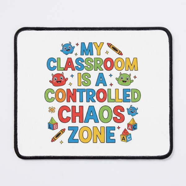 Item preview, My Classroom Is a Controlled Chaos Zone Shirt, Preschool Teacher Humor Tee, Colorful Kindergarten Sensory Design designed and sold by Rida Faiz.