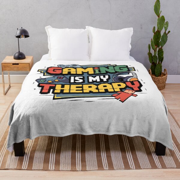 Item preview, Gaming Is My Therapy Pixel Typography designed and sold by QuietBloom80.