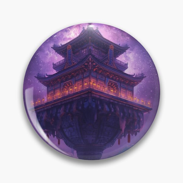 Item preview, Floating Korean Palace with Blue Dragon Night Fantasy designed and sold by CHALTH.