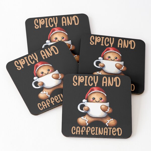 Item preview, Spicy And Caffeinated - Coffee Gingerbread Christmas designed and sold by FurrFunPrints.