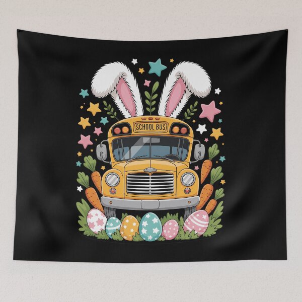 Item preview, Bunny School Bus Easter Day Helloo Spring designed and sold by HellD3vil-Art.