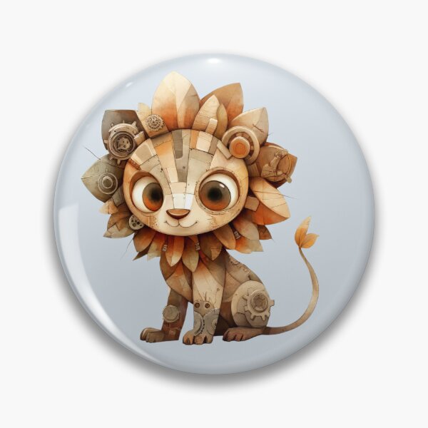 Item preview, Steampunk Mechanical Baby Lion designed and sold by CharlottePlaceArt.