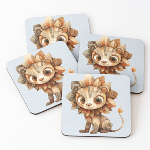 Item preview, Steampunk Mechanical Baby Lion designed and sold by CharlottePlaceArt.