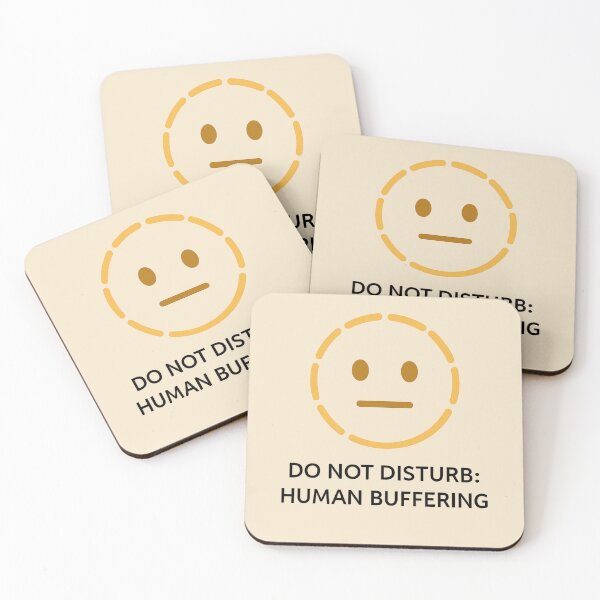 Item preview, Do Not Disturb: Human Buffering Emoji – Introvert Humor | Digital Loading Face Minimal Design designed and sold by Ink & Intent.