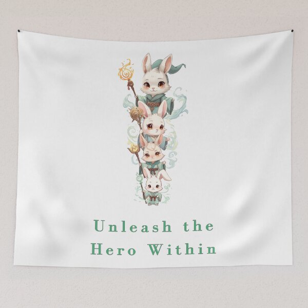 Item preview, “Ascension of the Windborn Rabbit”- Lumin. unleash the hero within designed and sold by Monzora.