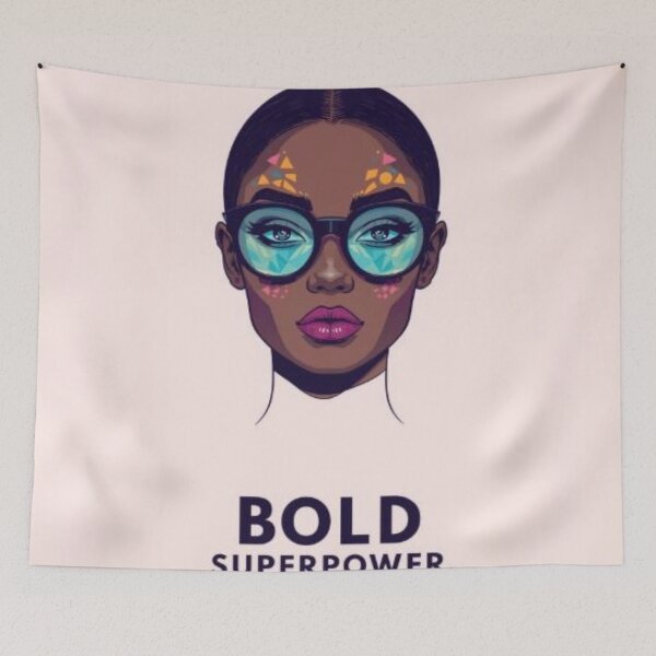 Item preview, Bold Is a Superpower Modern Empowered Woman Illustration designed and sold by Trueways.