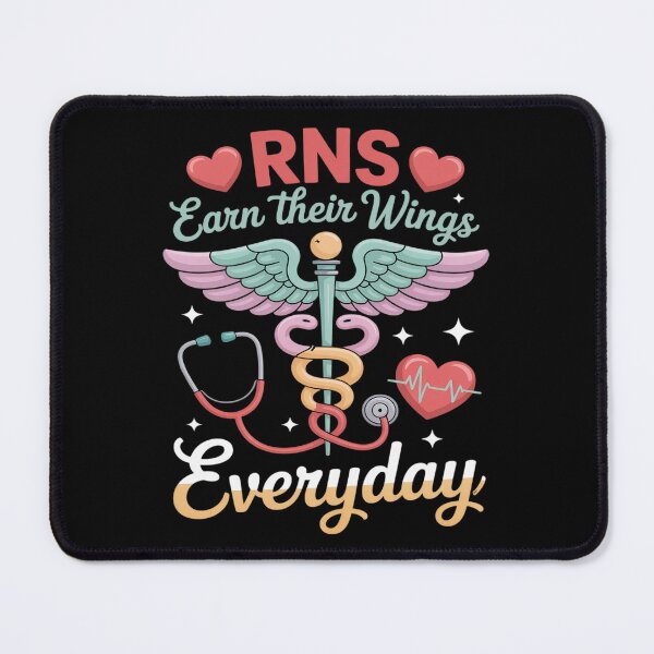 Item preview, RNs Earn Their Wings Everyday Nurse Cute Heart Beat designed and sold by CultureSpec.