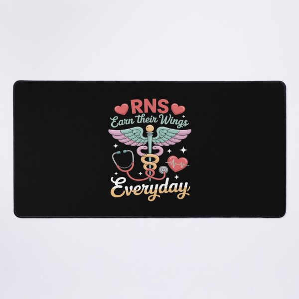 Item preview, RNs Earn Their Wings Everyday Nurse Cute Heart Beat designed and sold by CultureSpec.