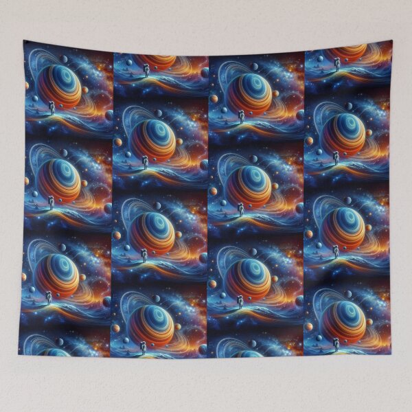 Item preview, Astronaut in Cosmic Ice – Surreal Space Fantasy designed and sold by Dogandesighn.