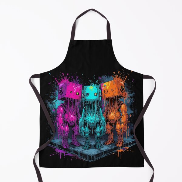 Item preview, Dripping Cyber Creatures – Vibrant Pop Street Art Trio designed and sold by PLUSHIWORLDtm.