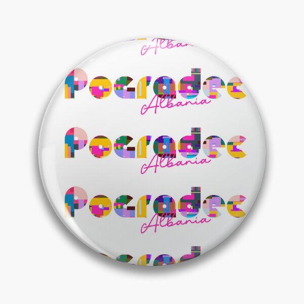 Item preview, Pogradec, Albania, Vibrant Abstract City Typography Art designed and sold by Wanderful-roads.
