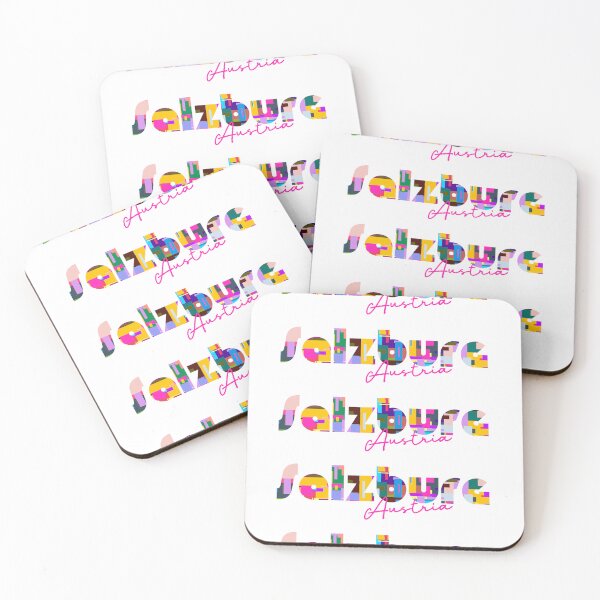 Item preview, Salzburg, Austria, Vibrant Abstract City Typography Art designed and sold by Wanderful-roads.