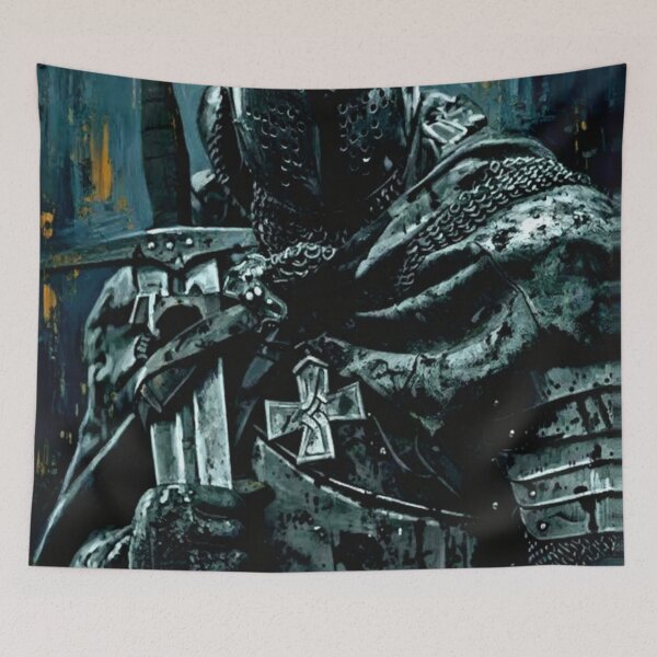 Item preview, Dark Medieval Full Plate Knight with Greatsword - Epic Grunge Art designed and sold by Art's Diner.